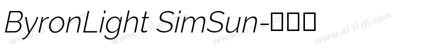 ByronLight SimSun字体转换